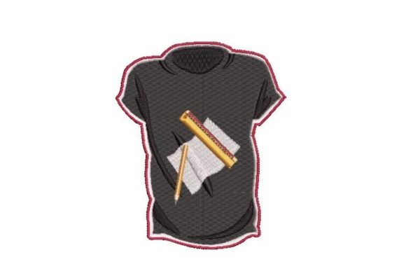 Black T-Shirt Embroidery Design: Customize Your School Spirit with Precision Stitching