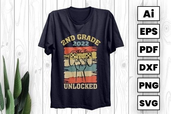Discover the 2nd Grade 2022 Unlocked T-Shirt Design: A Fresh, Versatile Back-to-School Digital Clip Art Resource