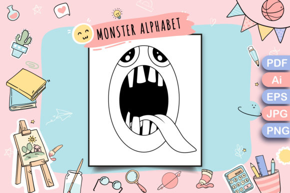 Monster Alphabet Coloring Page Letter Q: A Creative Tool for Learning and Fun