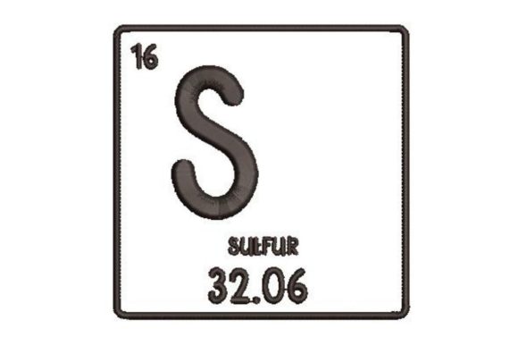 Periodic Table Alphabet Letter S: A Science-Themed Embroidery Design Rooted in Sulfur