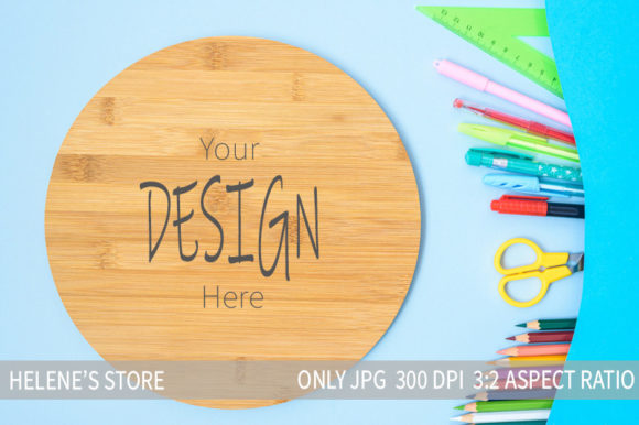 Round Wood Sign Mockup, School, Teacher: A Practical Tool for Designers and Educators